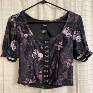 Disney her universe size xs purple black crop top